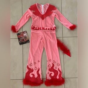 Like New Girls Red Hot Hearts Costume Sz Small (3-4 yrs) Mattel Brand, Adorable!